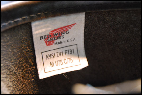ANSI PT91 スチールトゥ 強度 レッドウィング２２６８ エンジニア